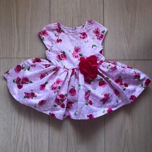 Marmellata Baby Girl Short Sleeve Flower Dress